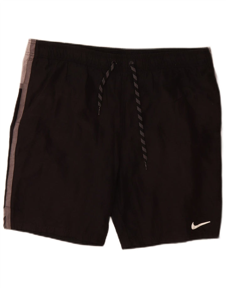 Męskie spodenki sportowe Nike, poliester w kolorze średniej czerni, z blokami kolorów