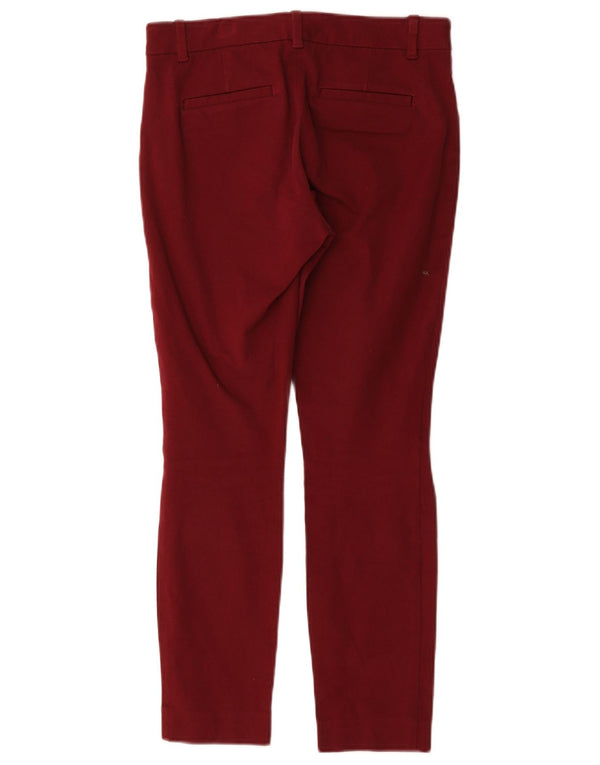 Damskie spodnie Gap Skinny Ankle US 2 XS W30 L27 Burgundowa bawełna