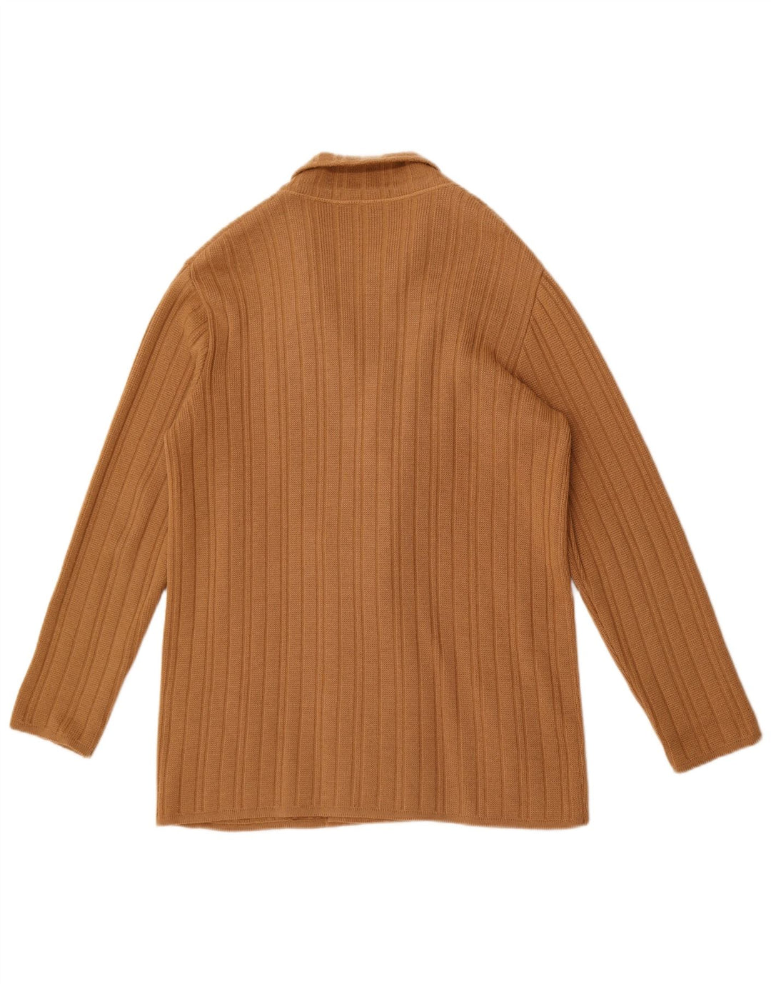 Męski sweter rozpinany z podwójnymi piersiami w stylu vintage IT 50 Średni brązowy wełniany
