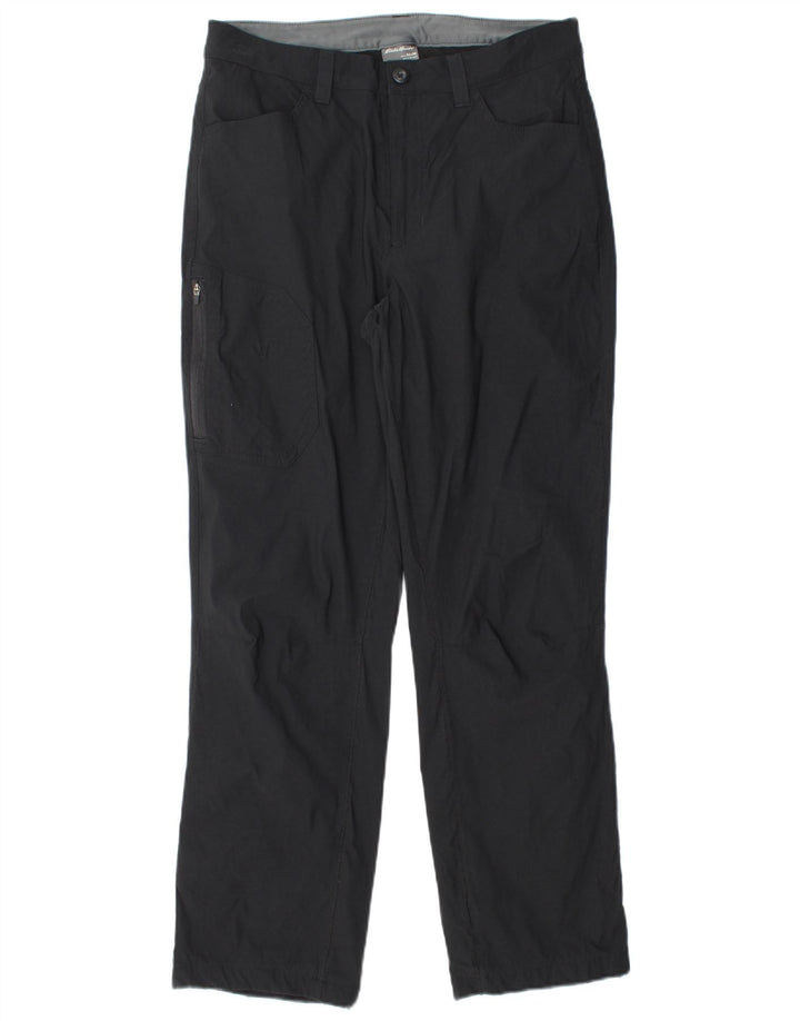 Męskie proste spodnie cargo EDDIE BAUER W32 L30 Czarny nylon
