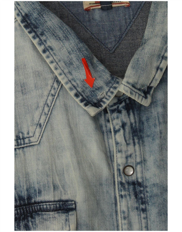 Męska koszula dżinsowa Tommy Hilfiger XL, niebieska, bawełniana