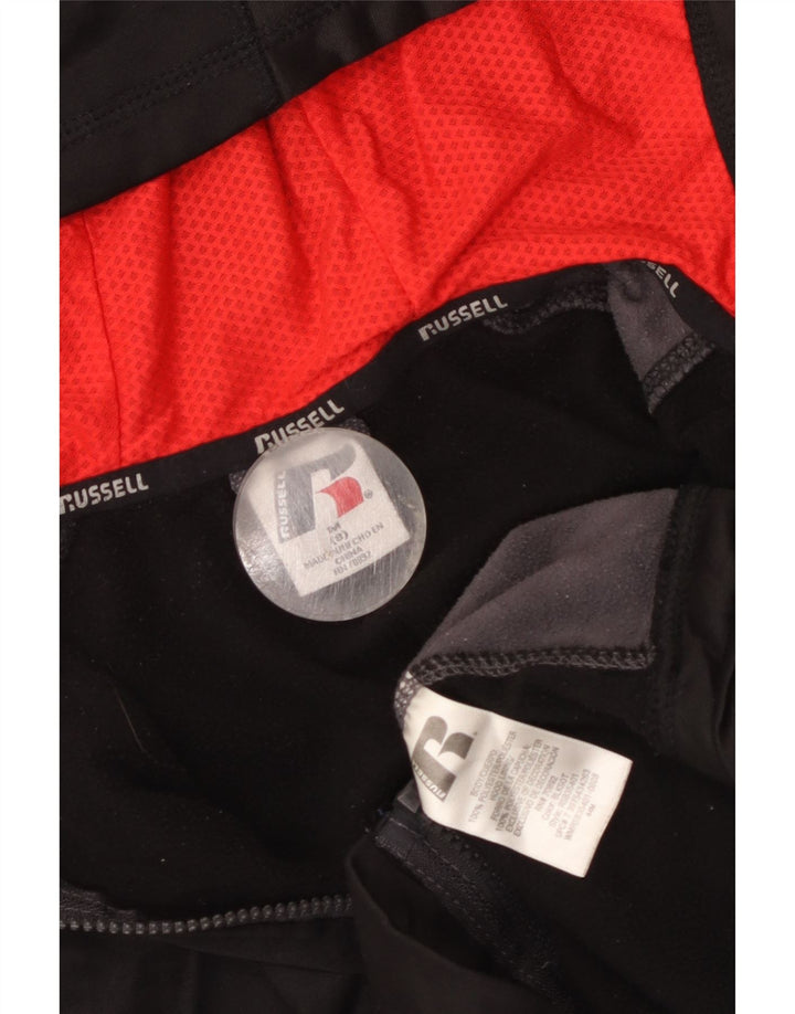 Bluza chłopięca Russell Athletic z kapturem i zamkiem, 7-8 lat, średnia czarna, z blokami kolorów