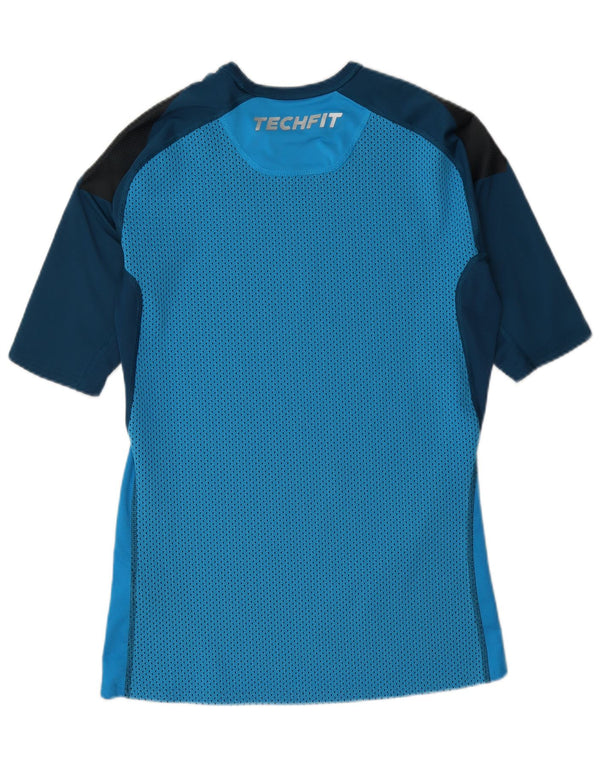 Adidas Męska koszulka Climacool Top XL Niebieski poliester z blokami kolorów