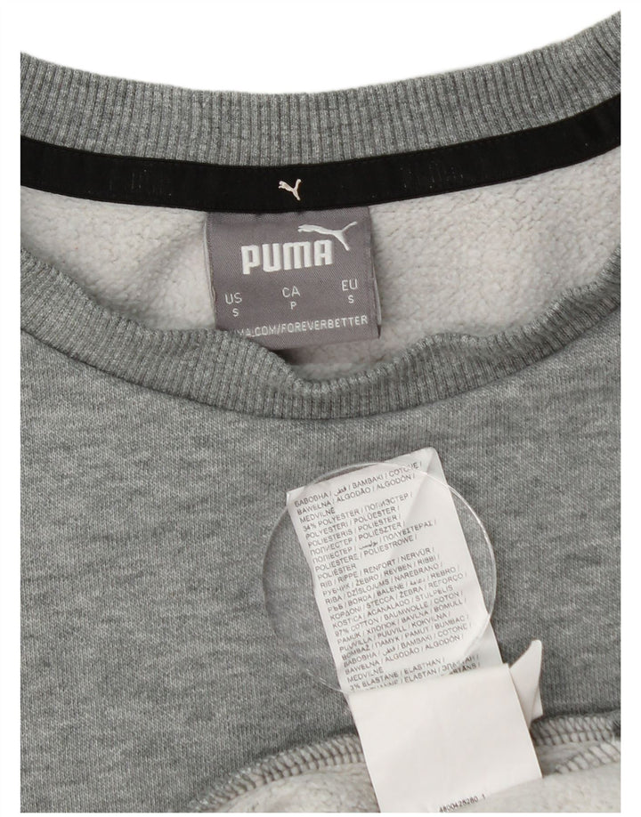 Męska bluza Puma, mała, szara, nakrapiana bawełna