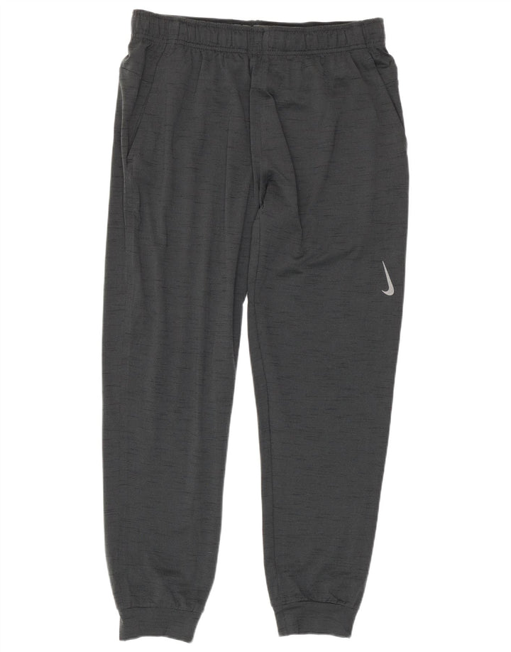 Męskie spodnie dresowe Nike Dri Fit Joggery, duży, szary, nakrapiany poliester