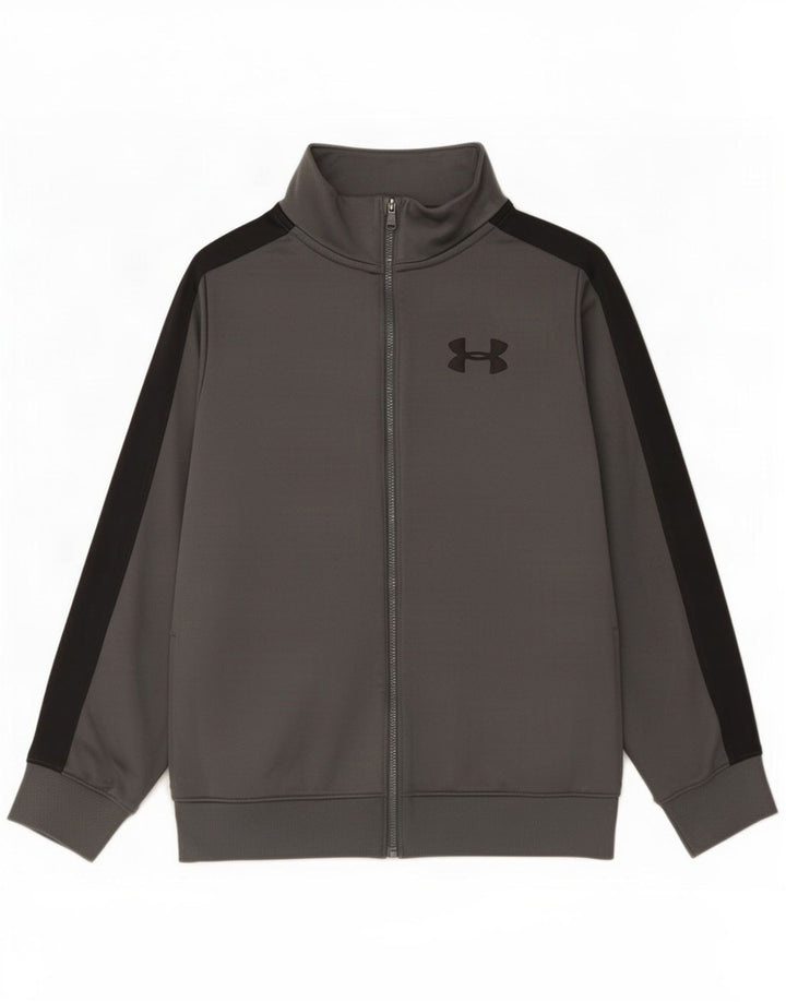 Kurtka dresowa chłopięca Under Armour 9-10 lat, średnioszara, z blokami kolorów