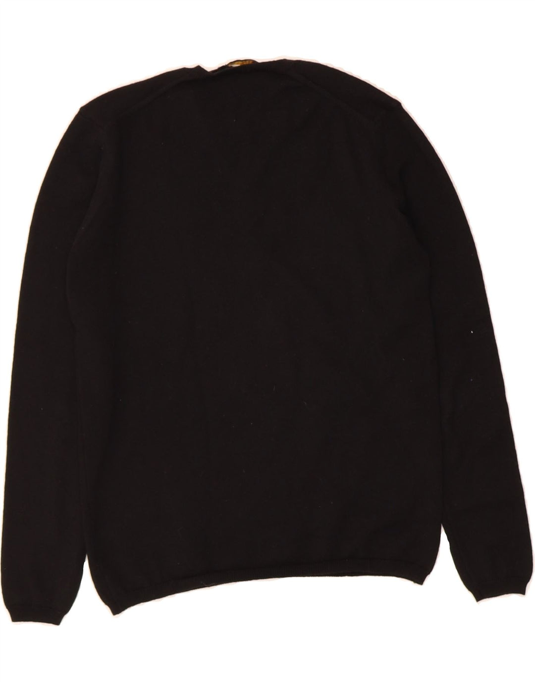 PATRIZIA PEPE Womens V-Neck Jumper Sweater UK 12 Medium Black Wool Vintage Patrizia Pepe and Second-Hand Patrizia Pepe from Messina Hembry 