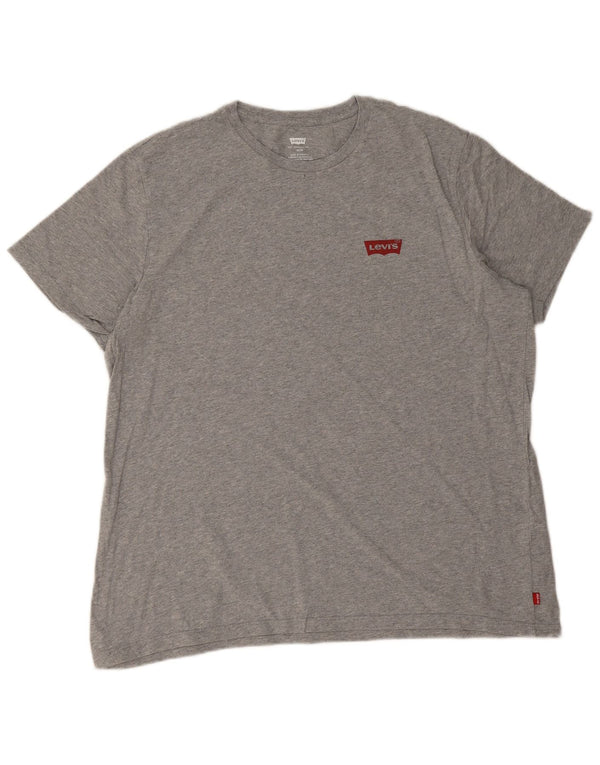 Męski wąski t-shirt Levi's Top XL, szara, nakrapiana bawełna