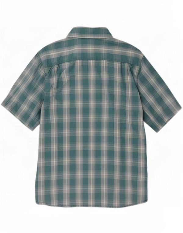 Wrangler Mens Short Sleeve Shirt 3XL Blue Check Cotton