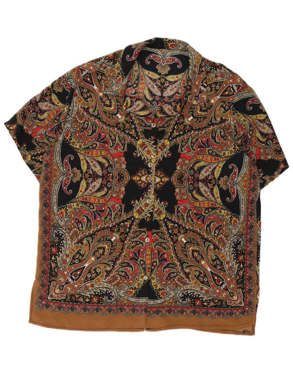 Koszula damska z krótkim rękawem w stylu vintage, UK 18 XL, wielobarwna paisley
