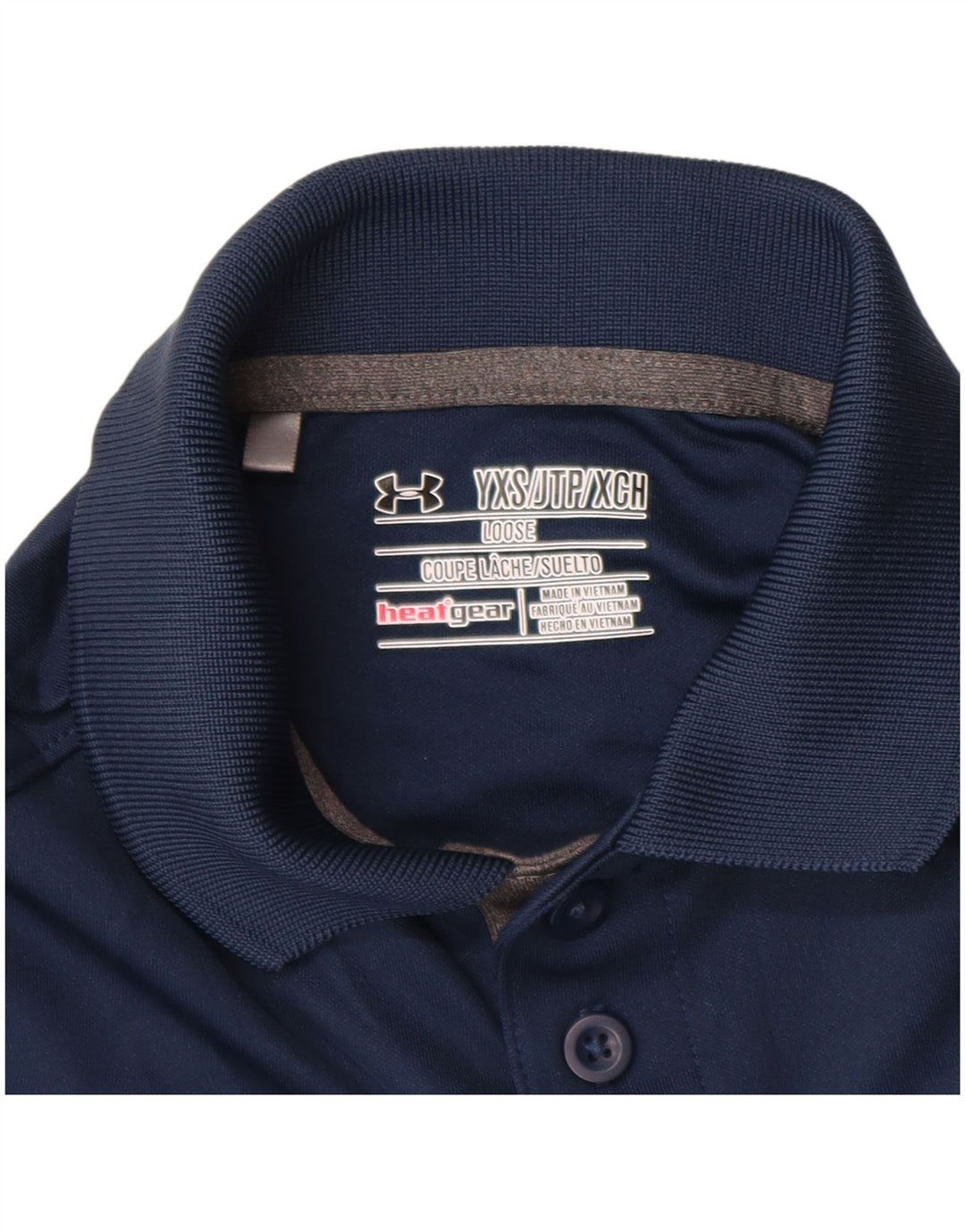 Chłopięca koszulka polo UNDER ARMOUR Heat Gear 6-7 lat XS, granatowa