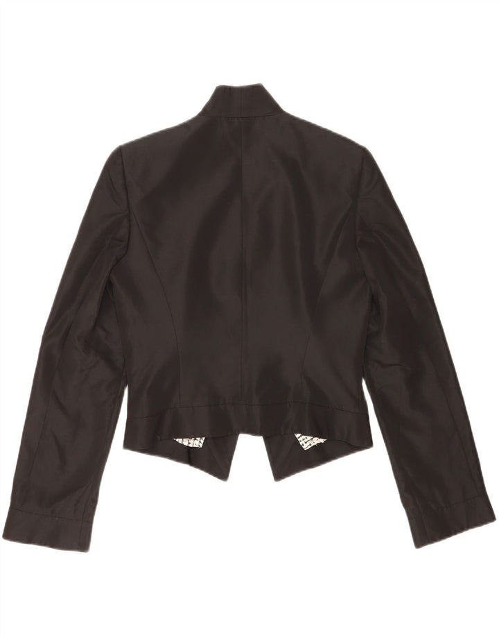 Damska marynarka Gianfranco Ferre Open Blazer UK 10 Small Black Acetate
