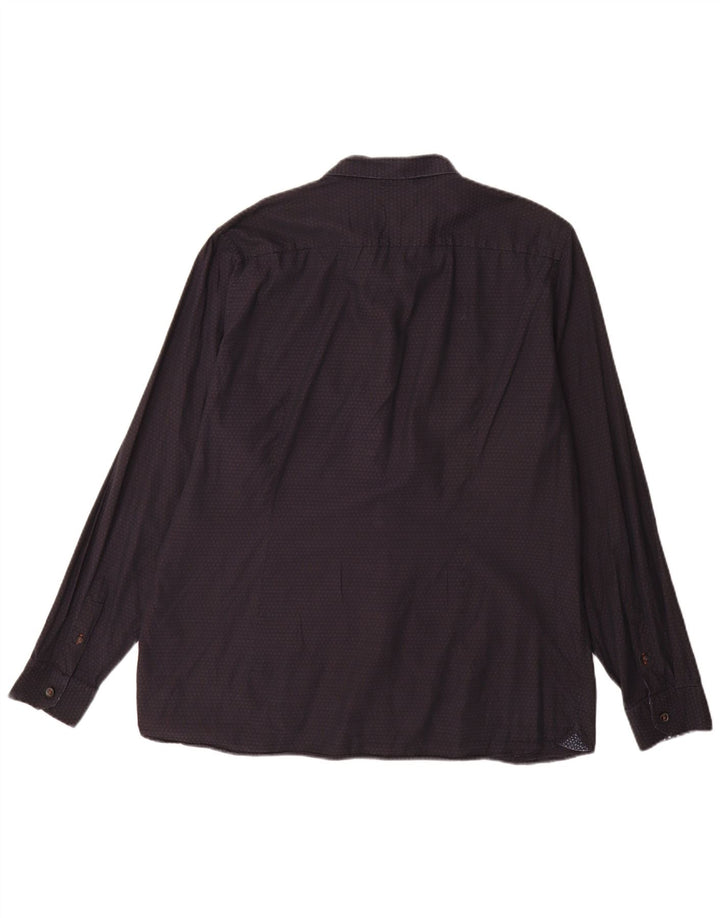 Koszula męska Ted Baker w abstrakcyjny wzór, rozmiar 6 XL, granatowa, bawełniana w cętki