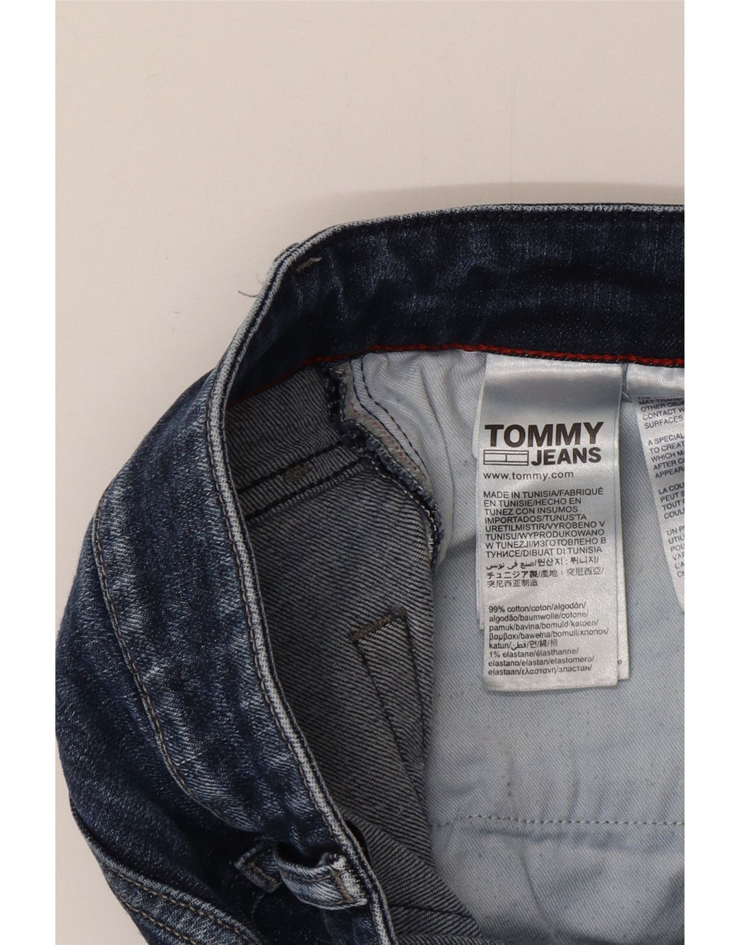 Męskie jeansy slim fit Tommy Hilfiger W30 L32 Niebieskie bawełniane