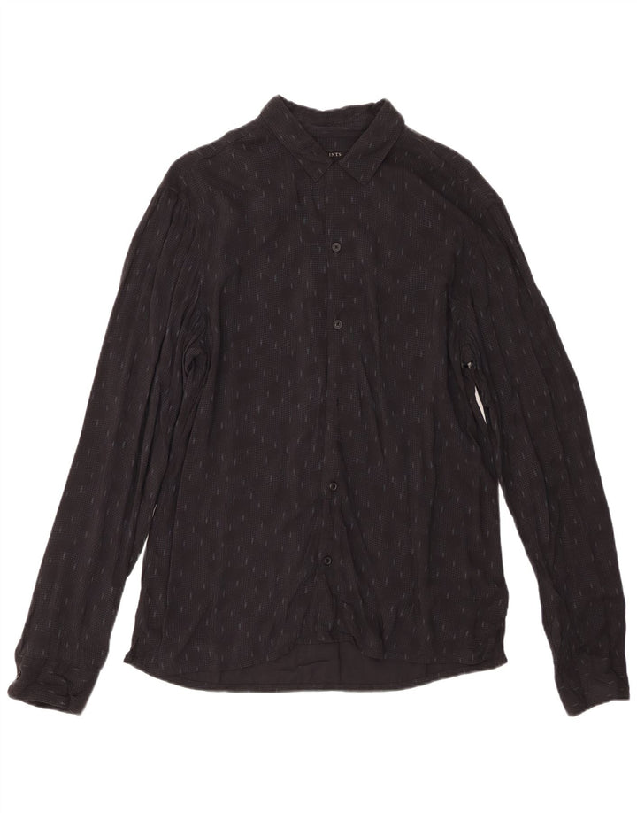 Koszula męska All Saints, średnia czarna, geometryczna wiskoza