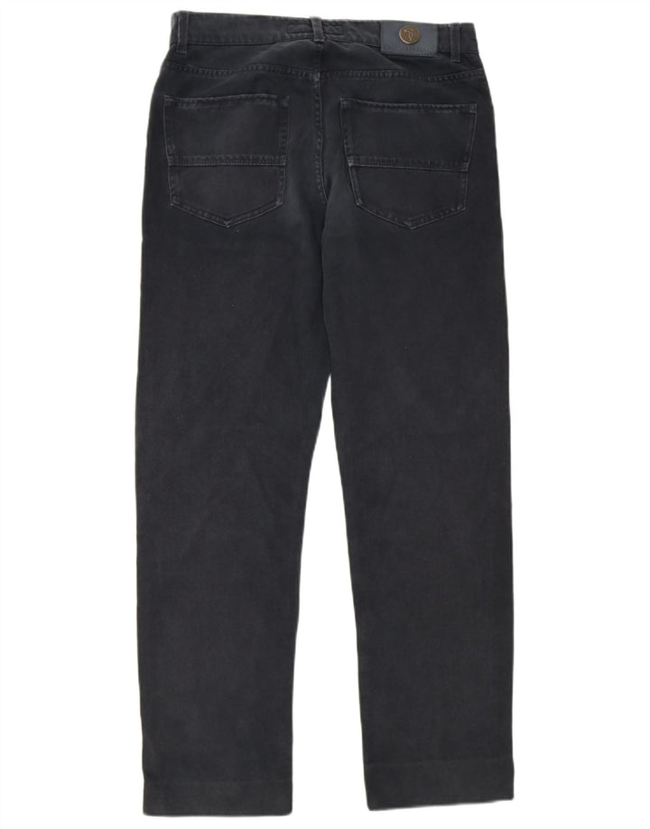 Męskie proste dżinsy Trussardi IT 48 Medium W34 L30 Czarna bawełna