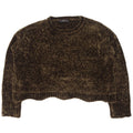 Damski sweter Zara Crop Oversize z okrągłym dekoltem UK 14, średni zielony