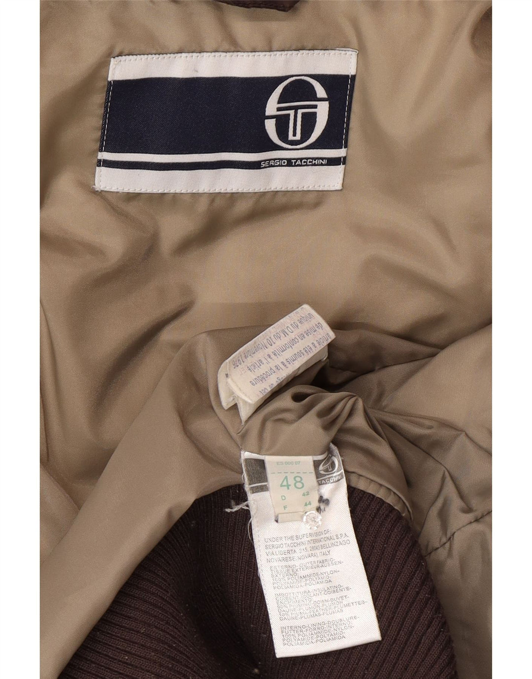 Damska ocieplana kurtka Sergio Tacchini IT 48 XL, brązowa, poliamid