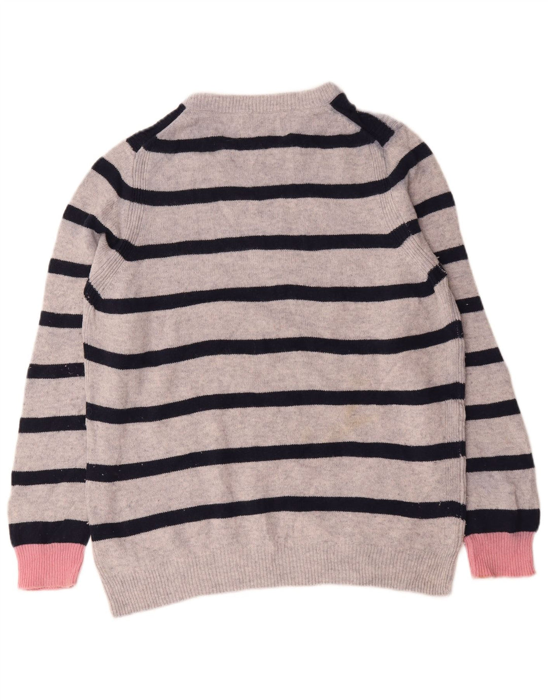 Marks & Spencer Damski sweter z okrągłym dekoltem, UK 16, duże, szare paski