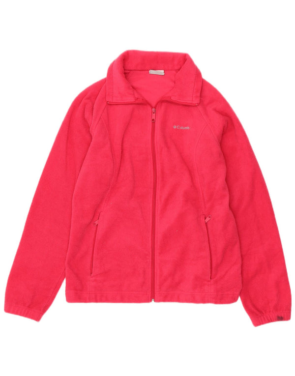 Damska kurtka polarowa COLUMBIA UK 16, duża, różowa, poliester