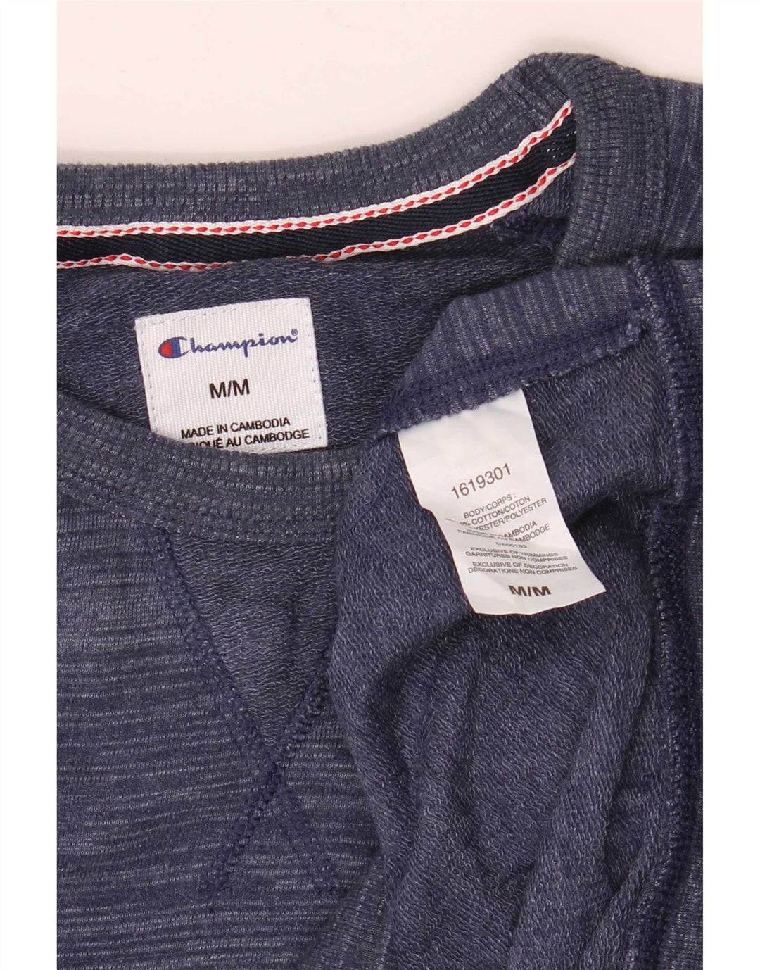 Sweter męski Champion, średni, granatowy, bawełniany w paski