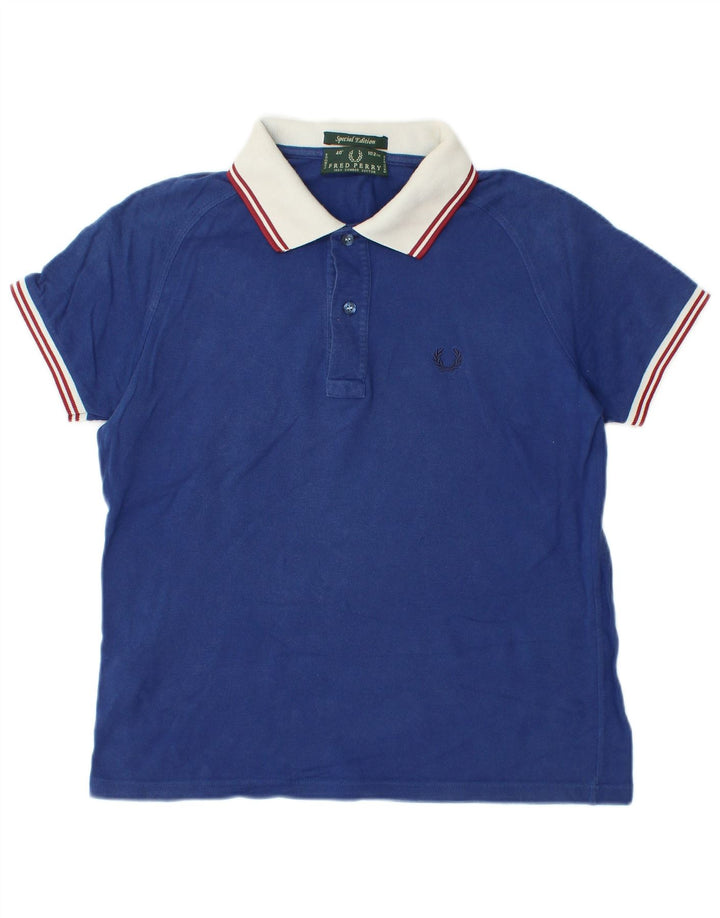 Męska koszulka polo FRED PERRY, mała, niebieska, bawełniana
