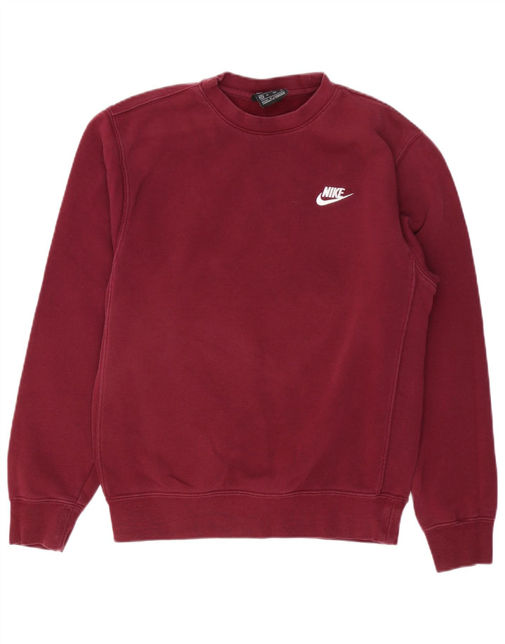 Męska bluza NIKE Sweter XS Burgundowa, bawełniana