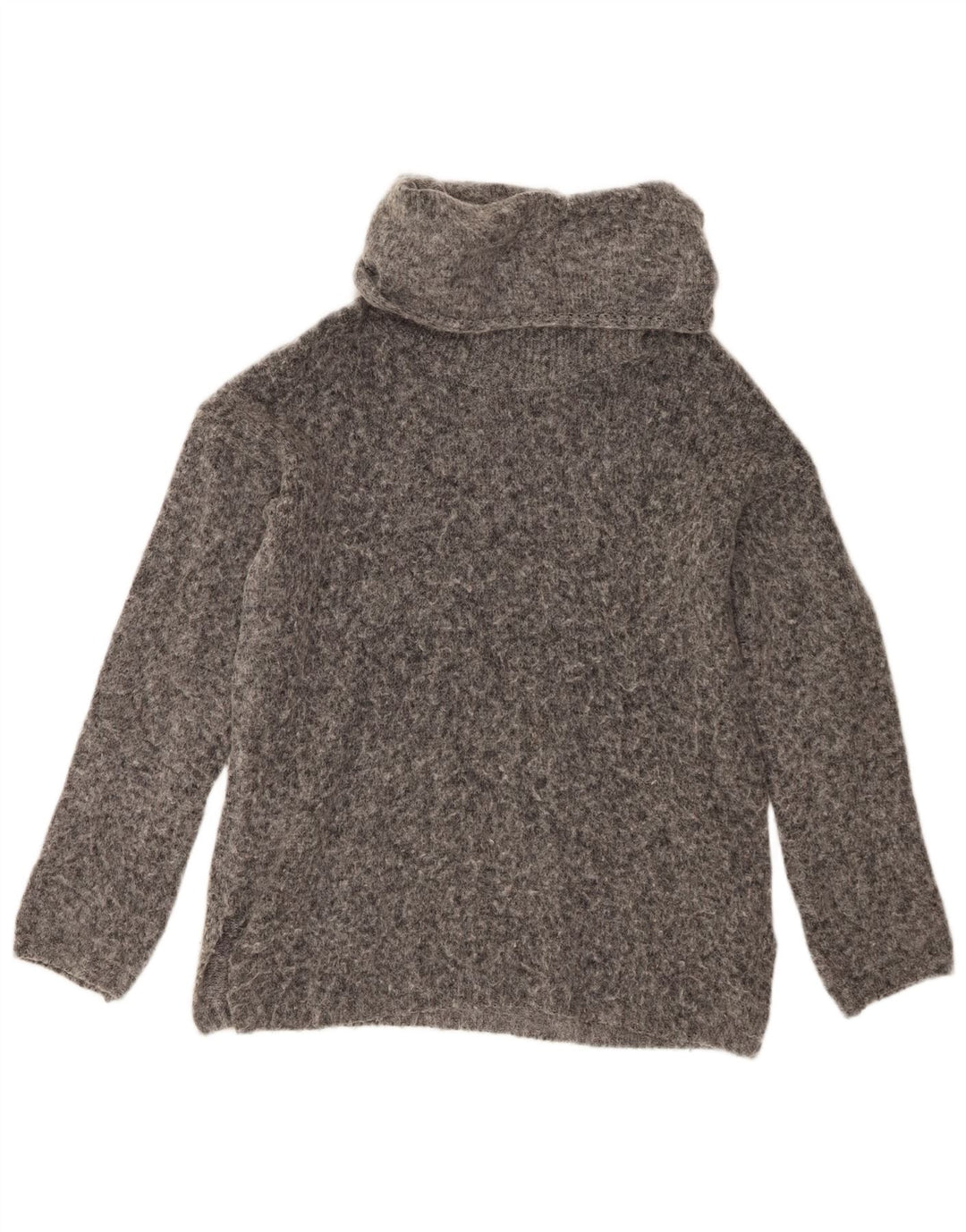 Marks & Spencer Damski sweter z golfem UK 14, średni szary, nakrapiany