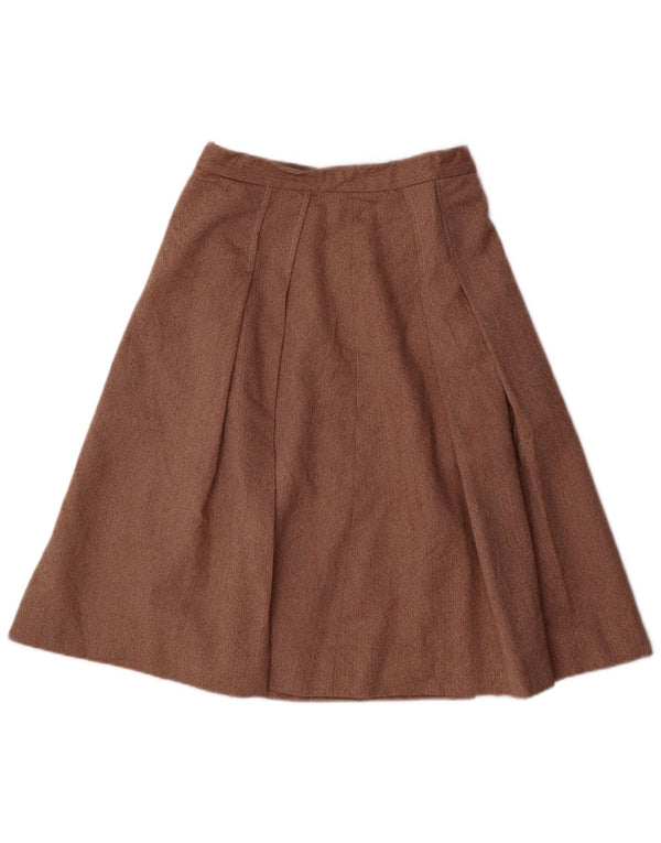 Vintage damska plisowana spódnica w kształcie litery A W26 Small Brown
