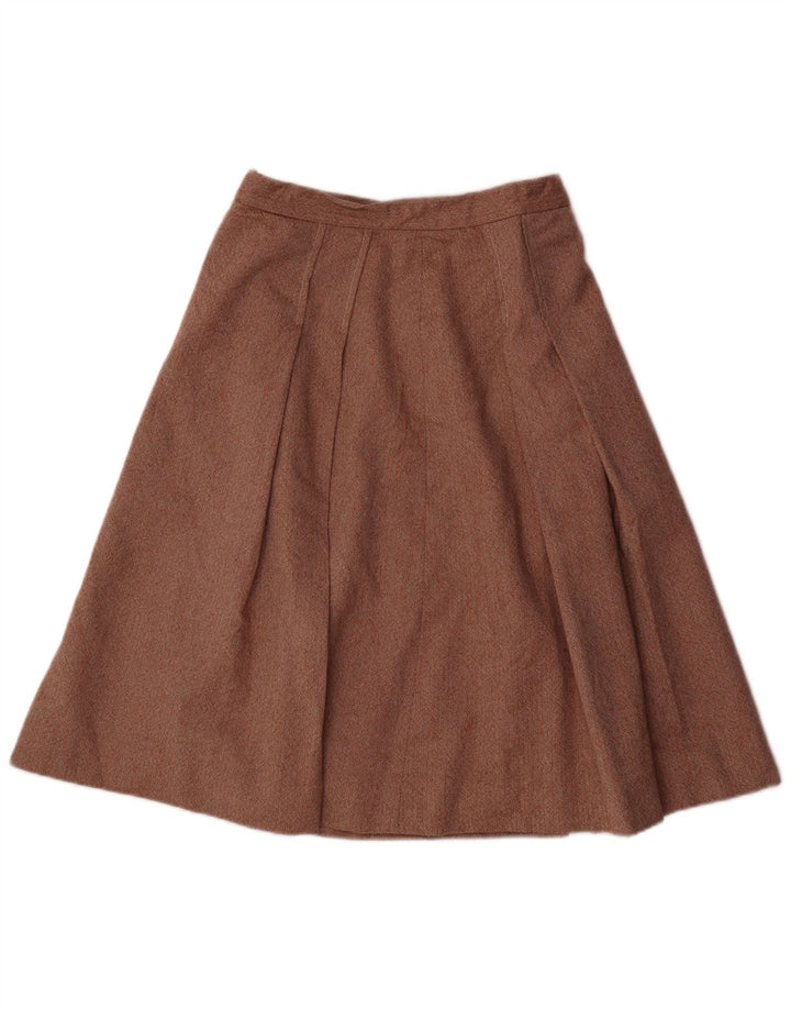 Vintage damska plisowana spódnica w kształcie litery A W26 Small Brown
