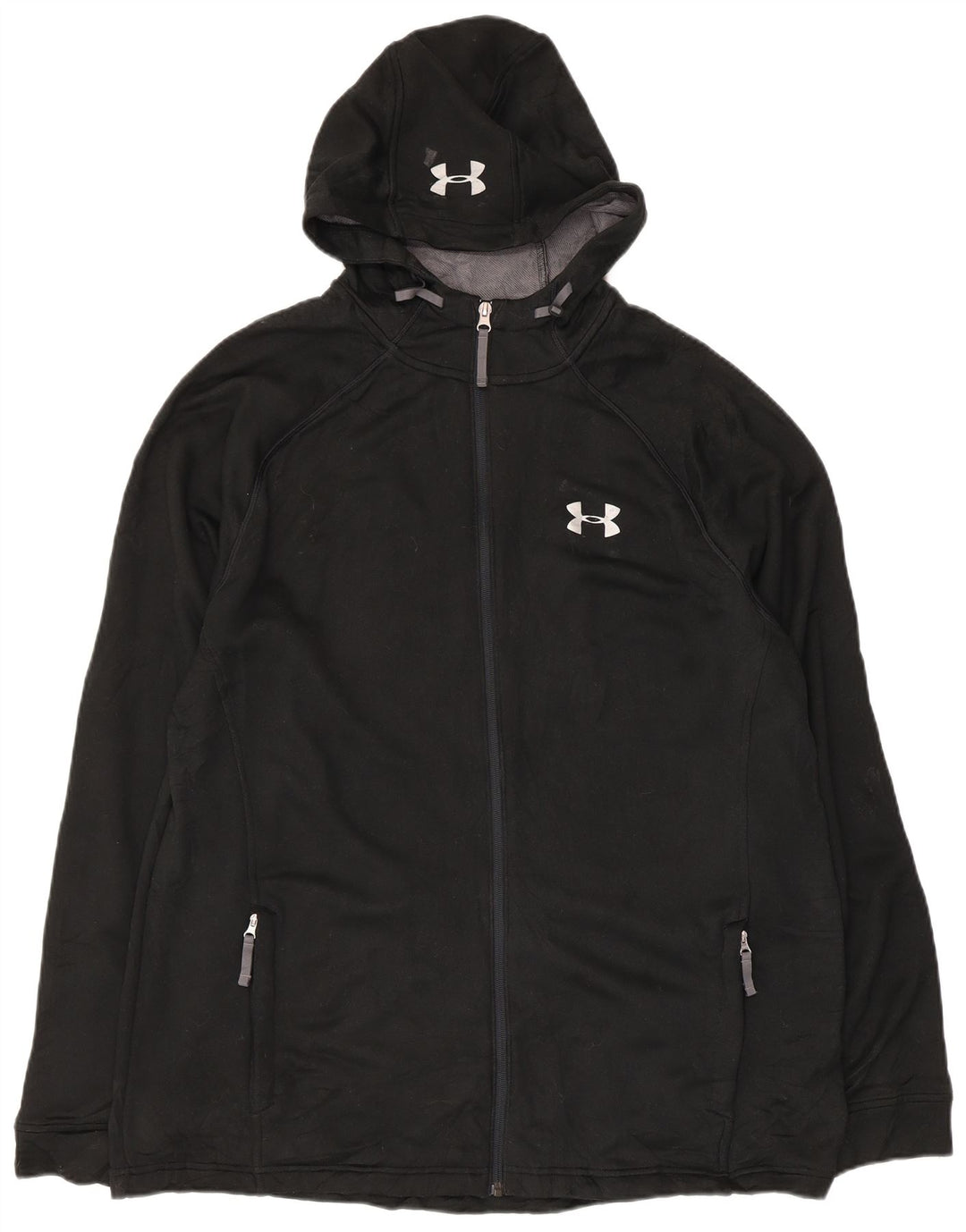 Męski sweter z kapturem i zamkiem Under Armour XL, czarny, poliestrowy