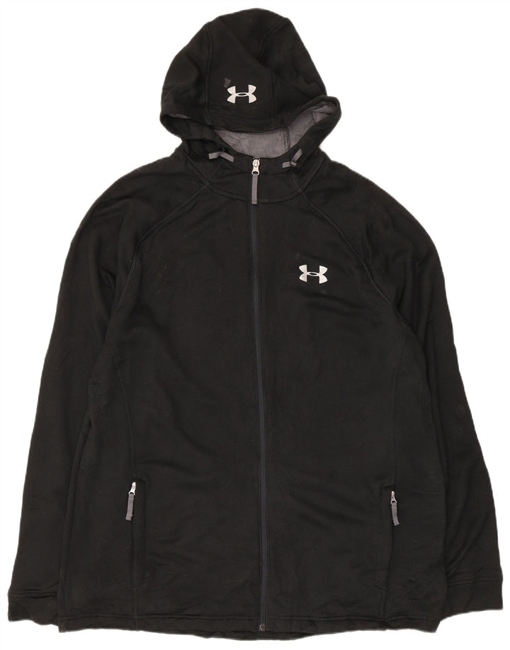 Męski sweter z kapturem i zamkiem Under Armour XL, czarny, poliestrowy