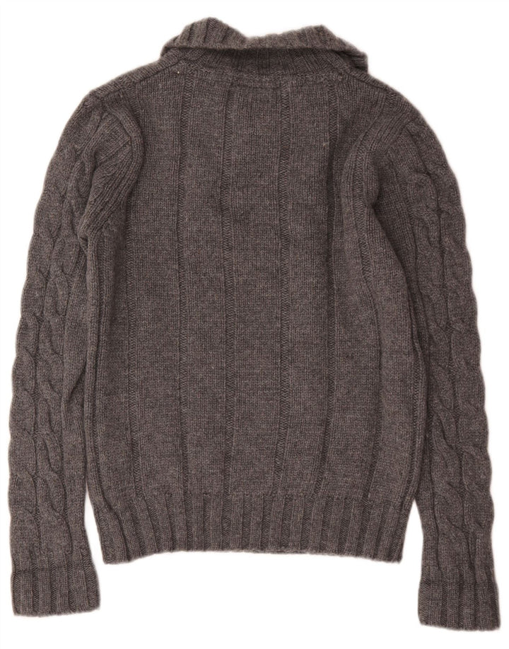 Męski sweter zapinany na guziki Jack & Jones, mały, szary, wełniany