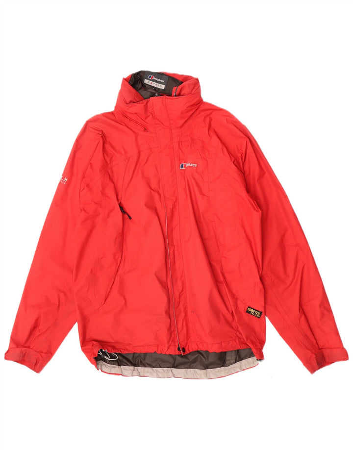 Męska kurtka przeciwdeszczowa z kapturem Berghaus UK 38 Średni czerwony nylon