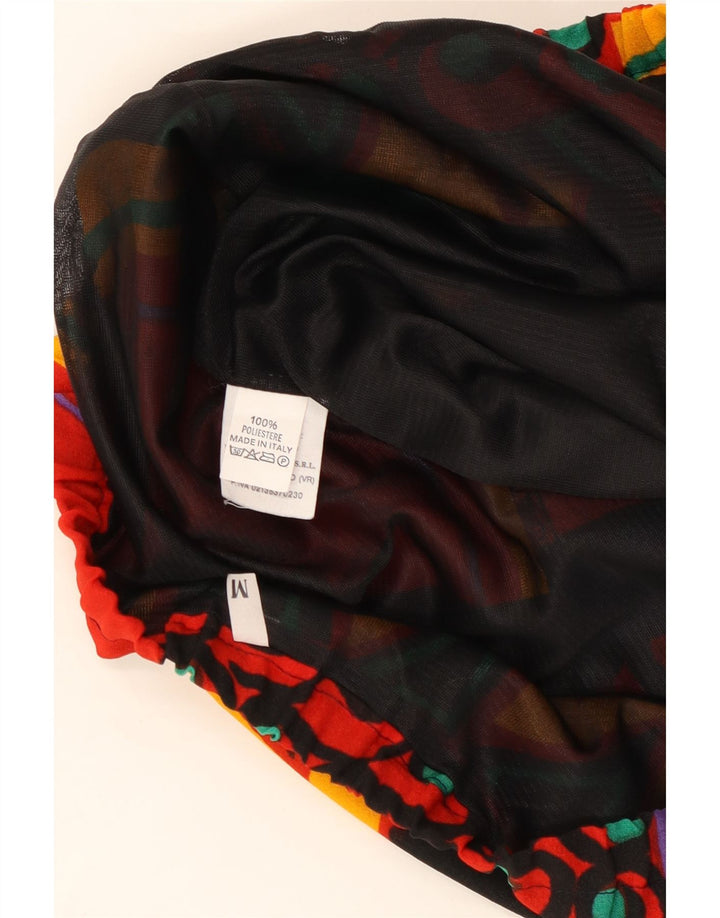 Damska plisowana spódnica w stylu vintage, średnia W30, wielobarwny geometryczny poliester