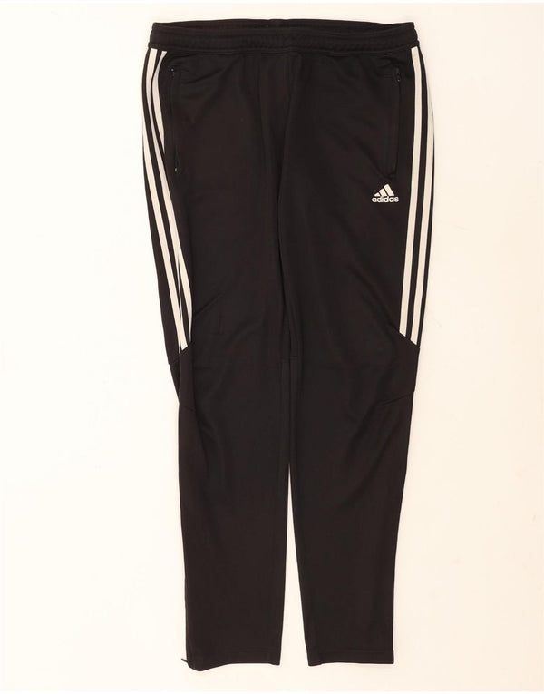 Damskie spodnie dresowe Adidas UK 16/18, duże, czarne, poliestrowe