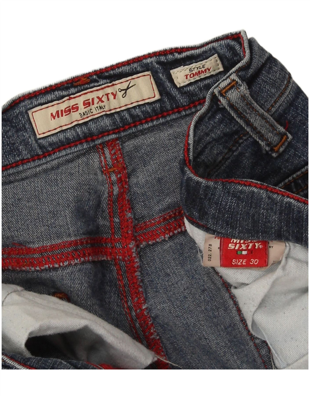 Damskie jeansy Bootcut Miss Sixty W30 L30 Niebieskie bawełniane