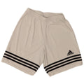 Męskie spodenki sportowe Adidas Climalite, małe, białe, poliestrowe