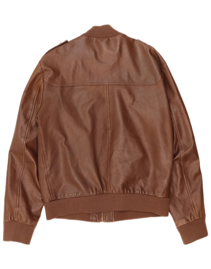 Conbipel Męska kurtka skórzana IT 52 Duża brązowa skóra