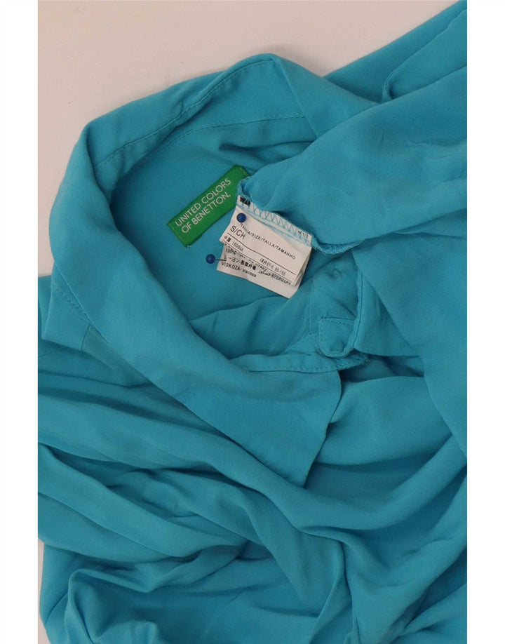 Koszula damska Benetton UK 10 Small Blue wiskoza