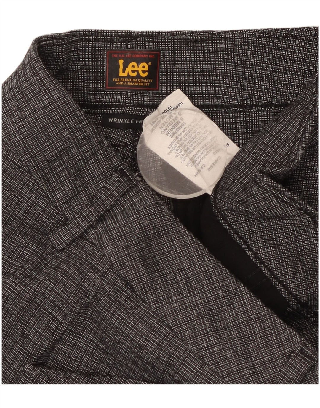 Damskie proste spodnie Lee US 8 Medium W34 L31 Szara kratka