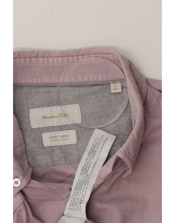 Massimo Dutti Koszula męska, duża, różowa, bawełniana