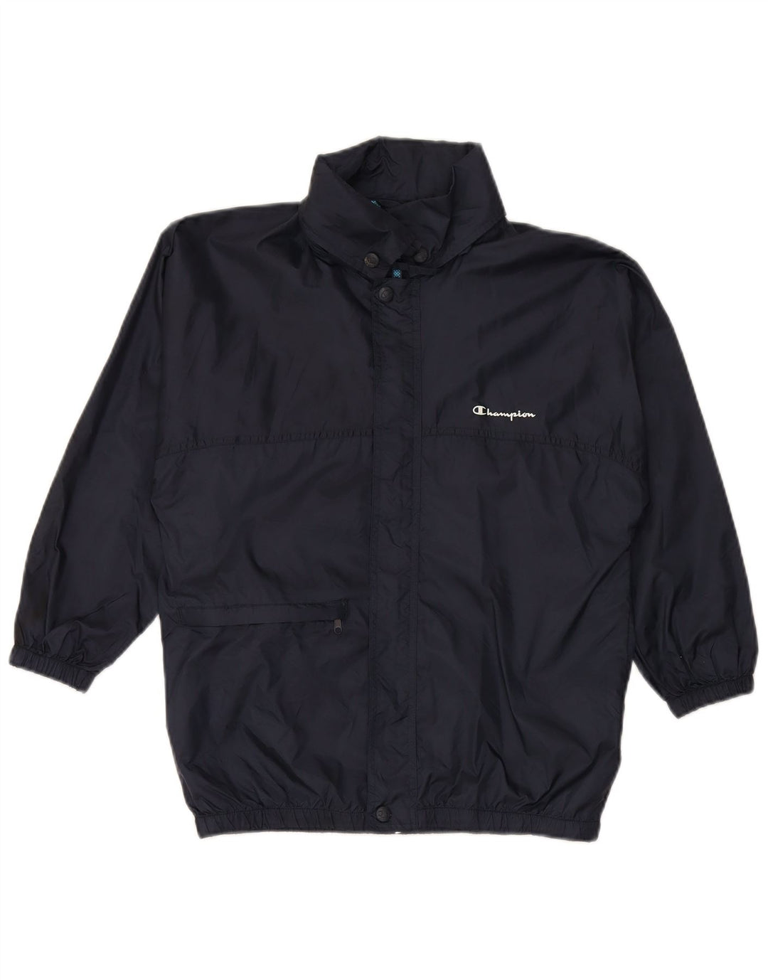 CHAMPION Boys Rain Jacket 9-10 Years Medium Navy Blue Polyamide