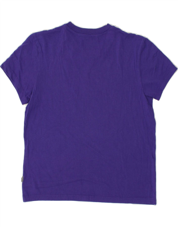 VANS Womens Graphic T-Shirt Top UK 10 Small Blue Vintage Vans and Second-Hand Vans from Messina Hembry 