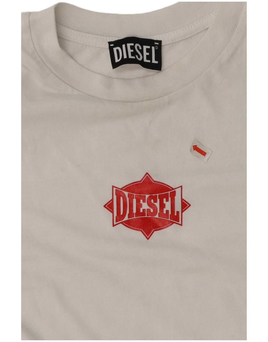 Chłopięcy T-shirt z grafiką Diesel, rozmiar 13-14 lat, duży, biały