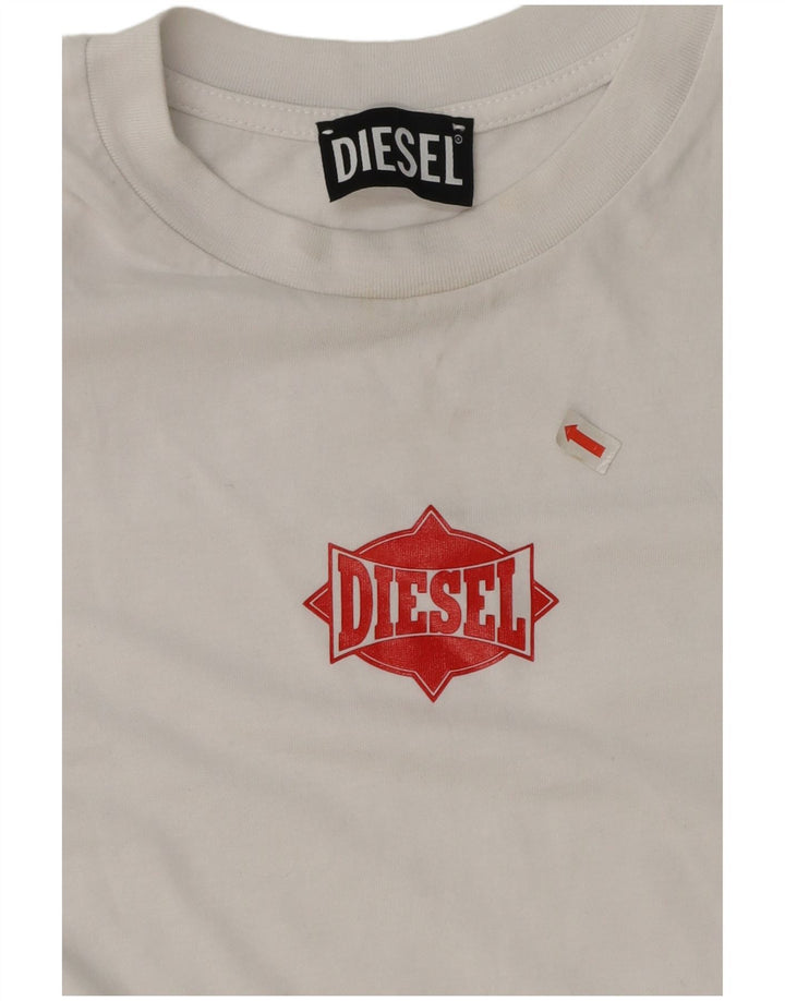 Chłopięcy T-shirt z grafiką Diesel, rozmiar 13-14 lat, duży, biały