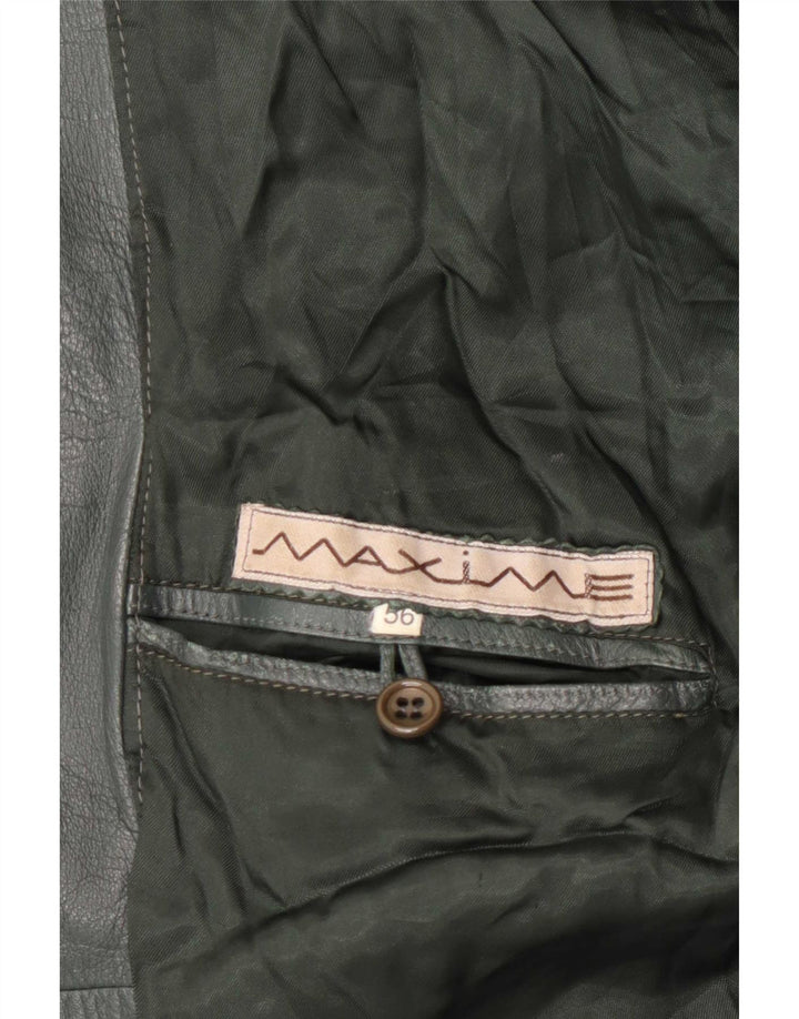 Męska kurtka skórzana Maxime IT 56 3XL w kolorze khaki
