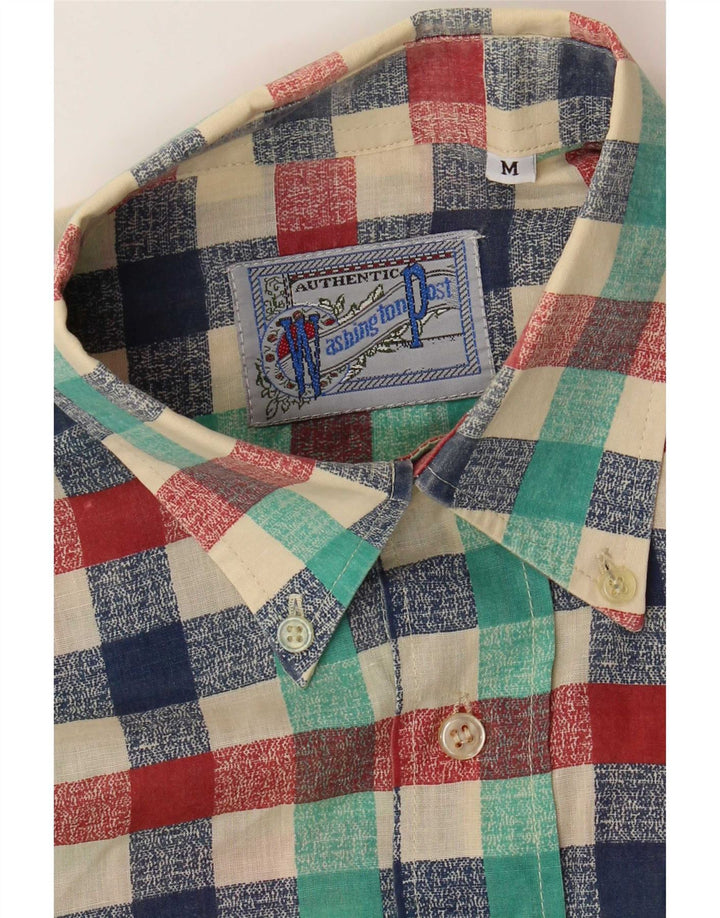 Koszula męska w stylu vintage, średnia, wielobarwna kratka