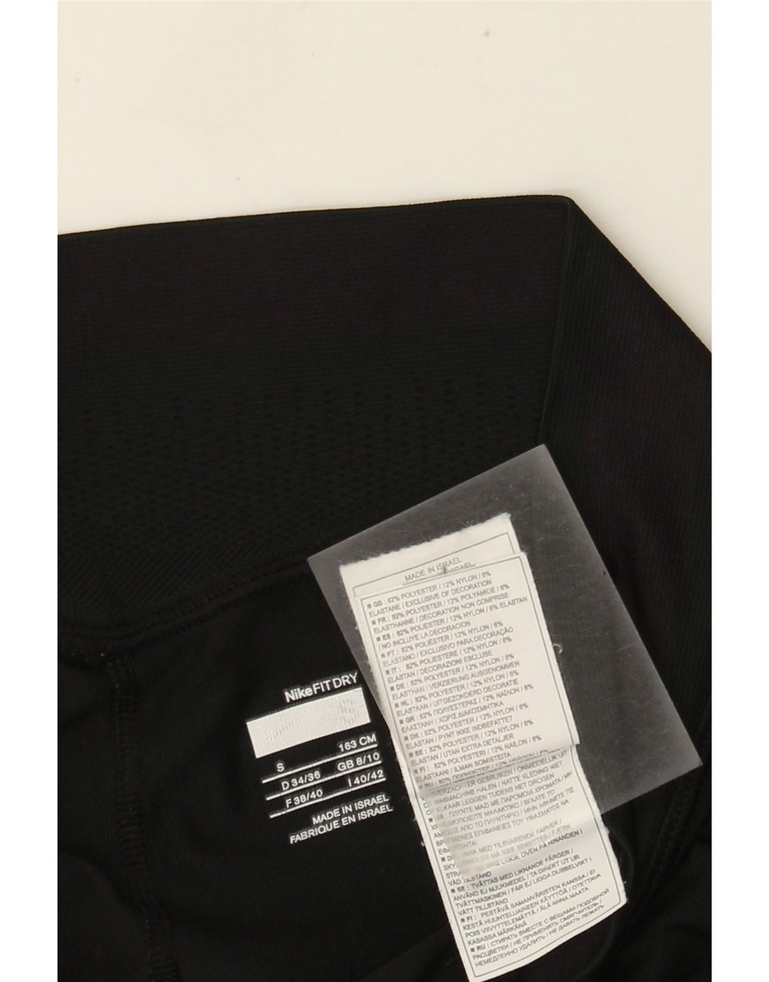 Damskie legginsy Nike Capri UK 8/10, małe, czarne, poliestrowe