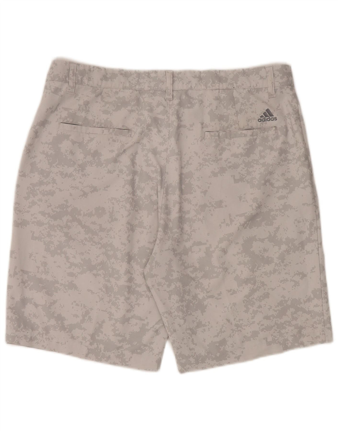 Męskie spodenki sportowe Adidas, duże, szare, kamuflaż, poliester